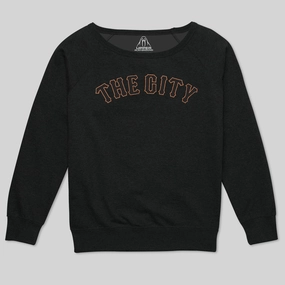 THE CITY WOMEN'S SCOOP NECK SWEATSHIRT
