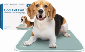 The Green Pet Shop Cool Pet Pad - Small, Sage Grey - Self-Cooling, Pressure Activated Mat for Dogs & Cats from 9-20 lbs - Non-Toxic Gel, No Water Needed