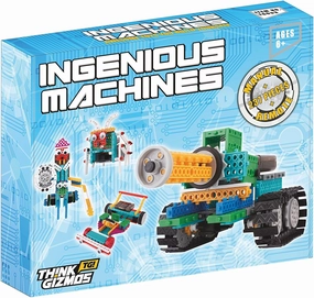 Think Gizmos Robotic Kit for Kids Aged 6 7 8 9 , Ingenious Machines Remote Control Building Kits for Kids – TG633 Awesome Fun Build Your Own Robot Toy (All Batteries Included)