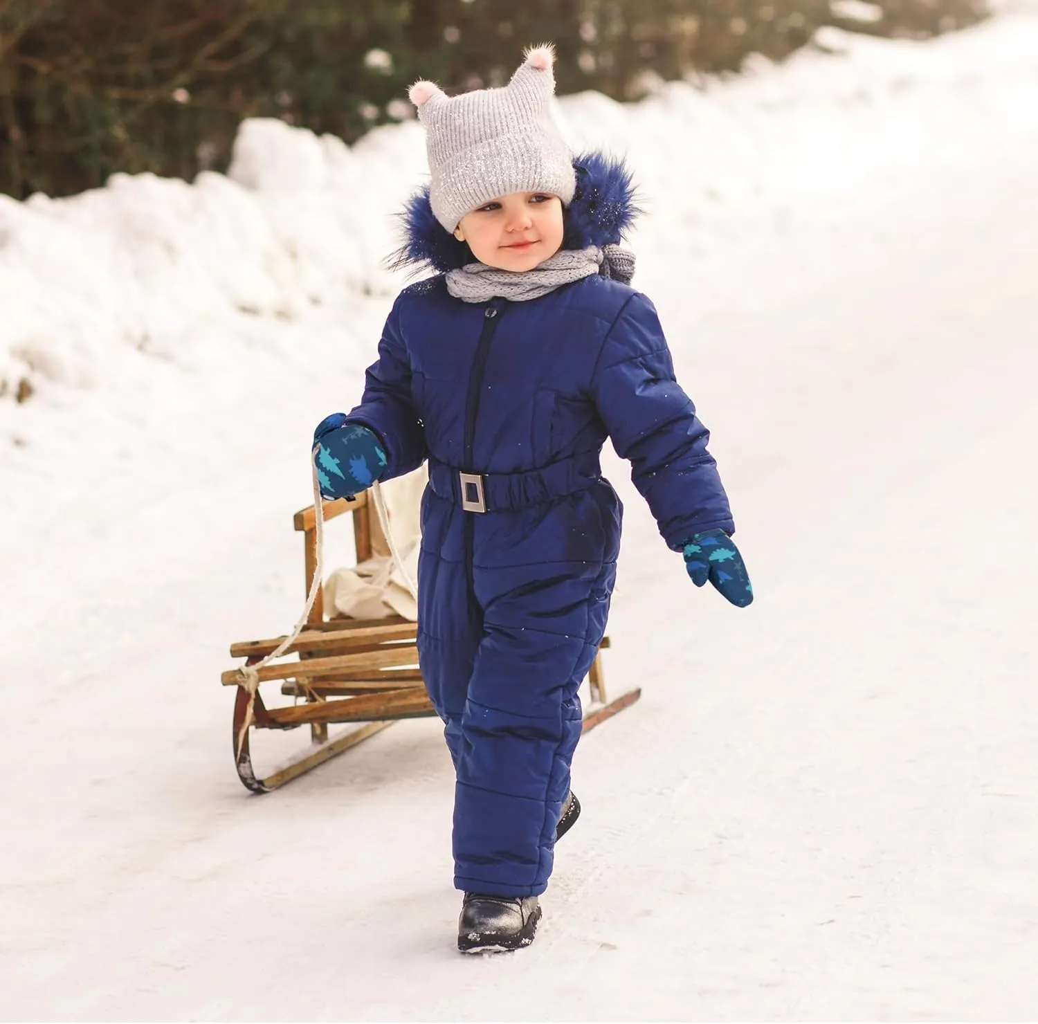 Toddler Mittens Lined Fleece Snow Gloves for Boys Girls Kids Winter Ski Gloves Baby Mittens