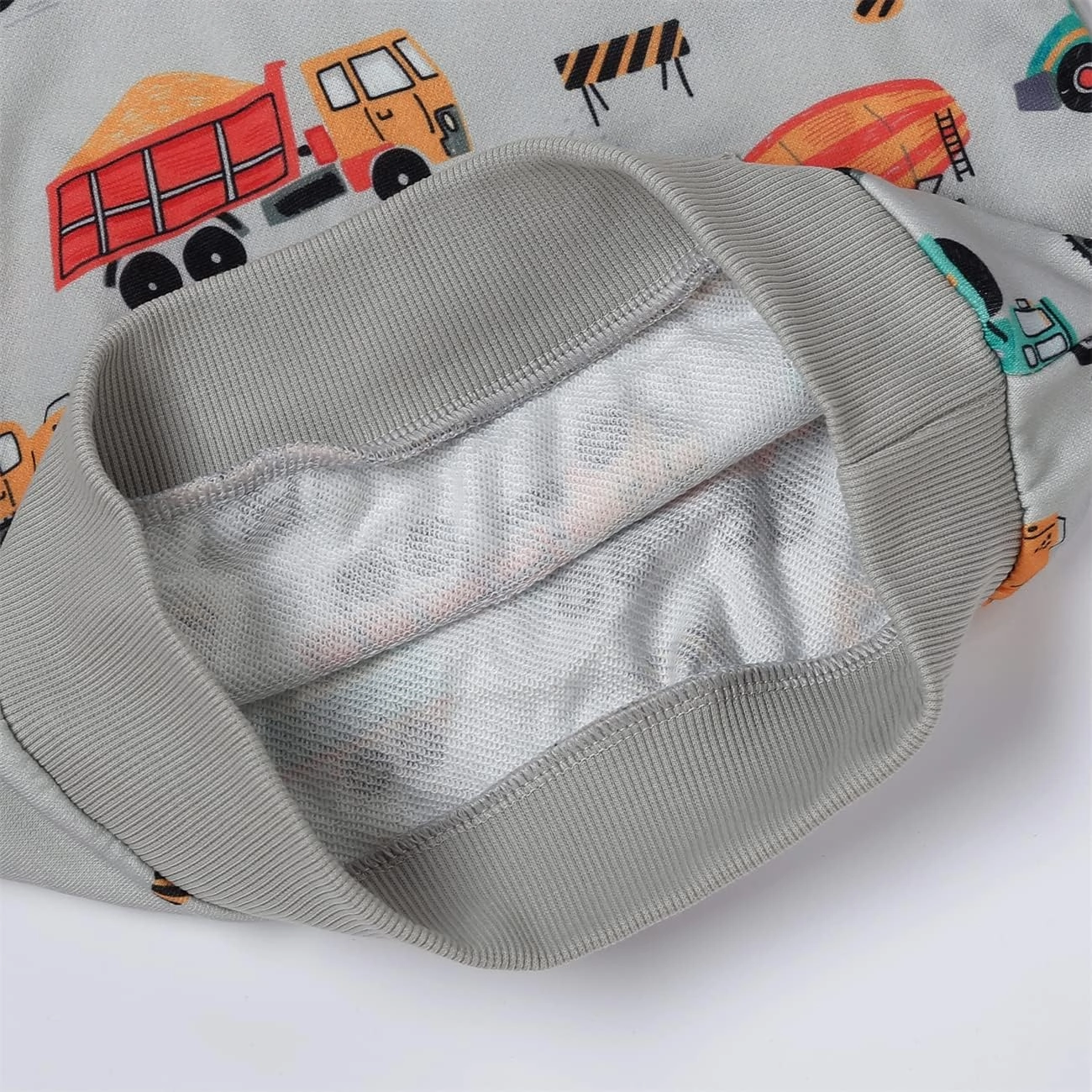Toddler Boy Hoodie Sweatshirt - Pullover Dinosaur Long Sleeve Shirt Fire Truck Print Kids Winter Clothes 2T-7T