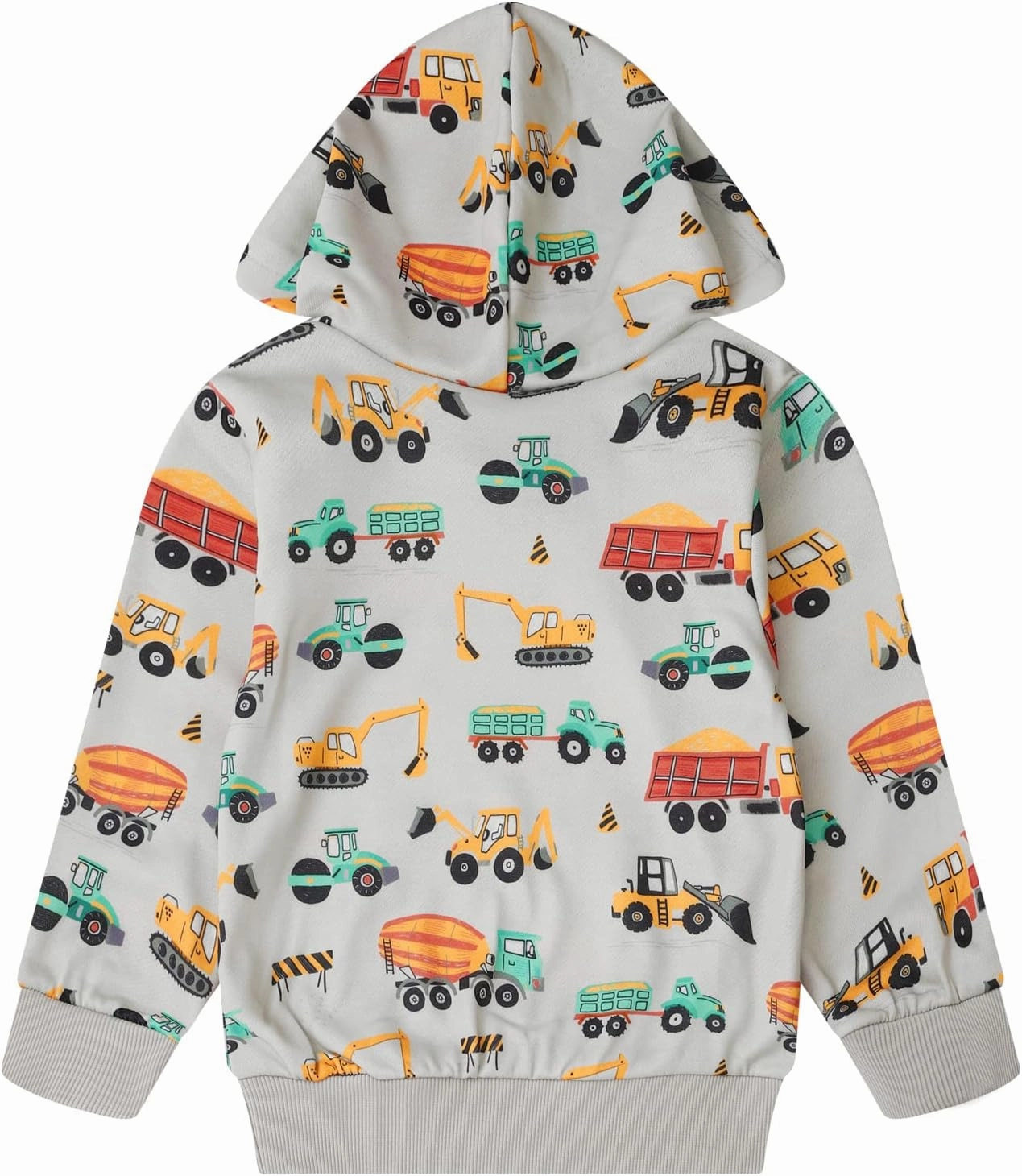 Toddler Boy Hoodie Sweatshirt - Pullover Dinosaur Long Sleeve Shirt Fire Truck Print Kids Winter Clothes 2T-7T