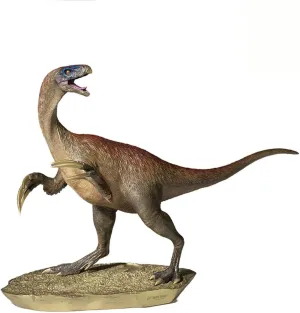 TONGSHIFU 1:18 Scale Therizinosaurus Model Brass Realistic Dinosaur Statue Collector Animal Decor Gift for Adult