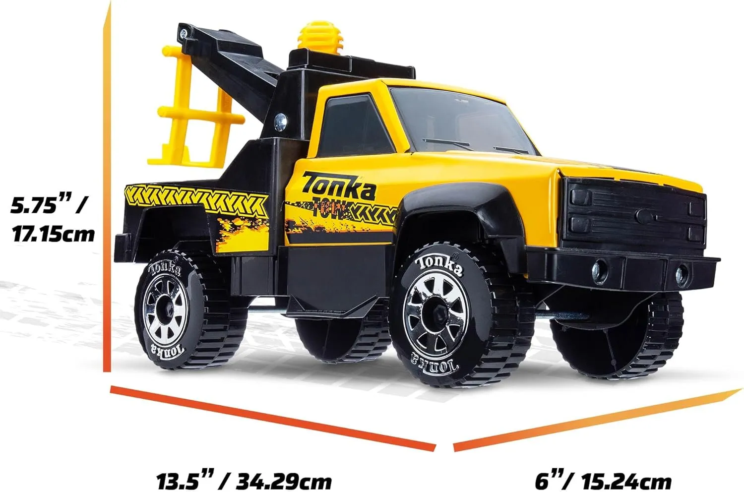 Tonka 06036 Steel Classics Tow Truck, Construction Truck Toy for Children, Kids Construction Toys for Boys and Girls, Interactive Vehicle Toys for Creative Play, Toy Trucks for Children Aged 3  