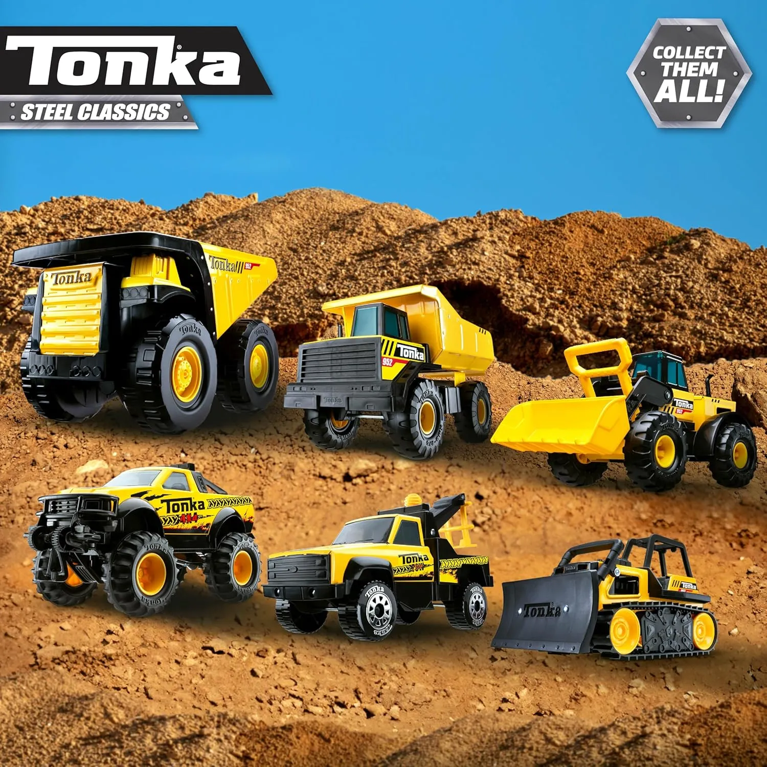 Tonka 06036 Steel Classics Tow Truck, Construction Truck Toy for Children, Kids Construction Toys for Boys and Girls, Interactive Vehicle Toys for Creative Play, Toy Trucks for Children Aged 3  