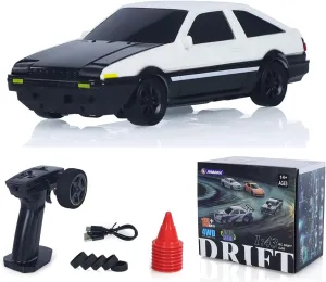 TOUCAN RC HOBBY 1/43 High Speed 2.4G Radio Controlled Racing Car AE86 RC Drift Vehicle 4WD RTR Mini Model Car Toy Radio Battery