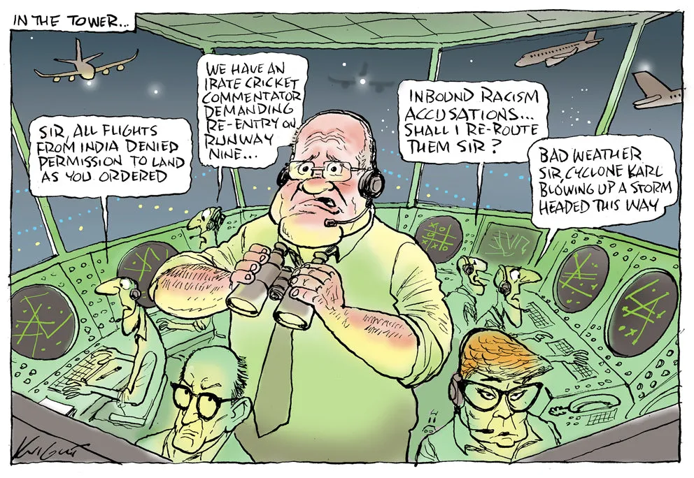 Tower to Flight Air India | Australian Political Cartoon