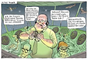Tower to Flight Air India | Australian Political Cartoon