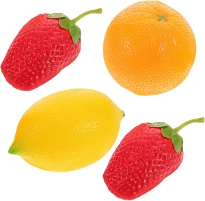 Toyvian 4pcs Fruit-shaped Maracas for Boys and Girls Interactive Percussion Instruments for Cognitive Development and Parent-boy Girl Communication Sturdy Bright and Fun Toys for Toddlers