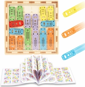 Traffic Jam Car Game – 360/750 Levels Wooden Logic Puzzle, Super Slide Board Games for Kids 4-6 8-12, STEM Toy for Logical Thinking, Brain Teaser Travel Game, Best Birthday Gift for Kids