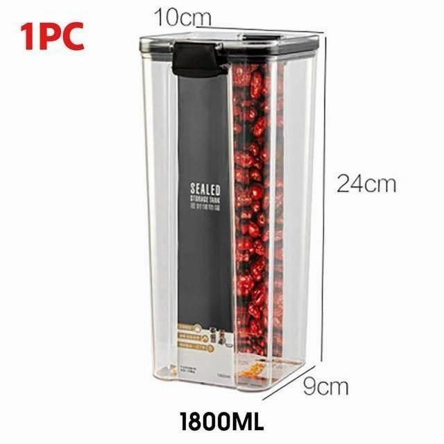 Transparent Grain Storage Container - Airtight Food Organizer