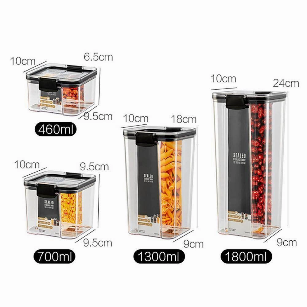 Transparent Grain Storage Container - Airtight Food Organizer