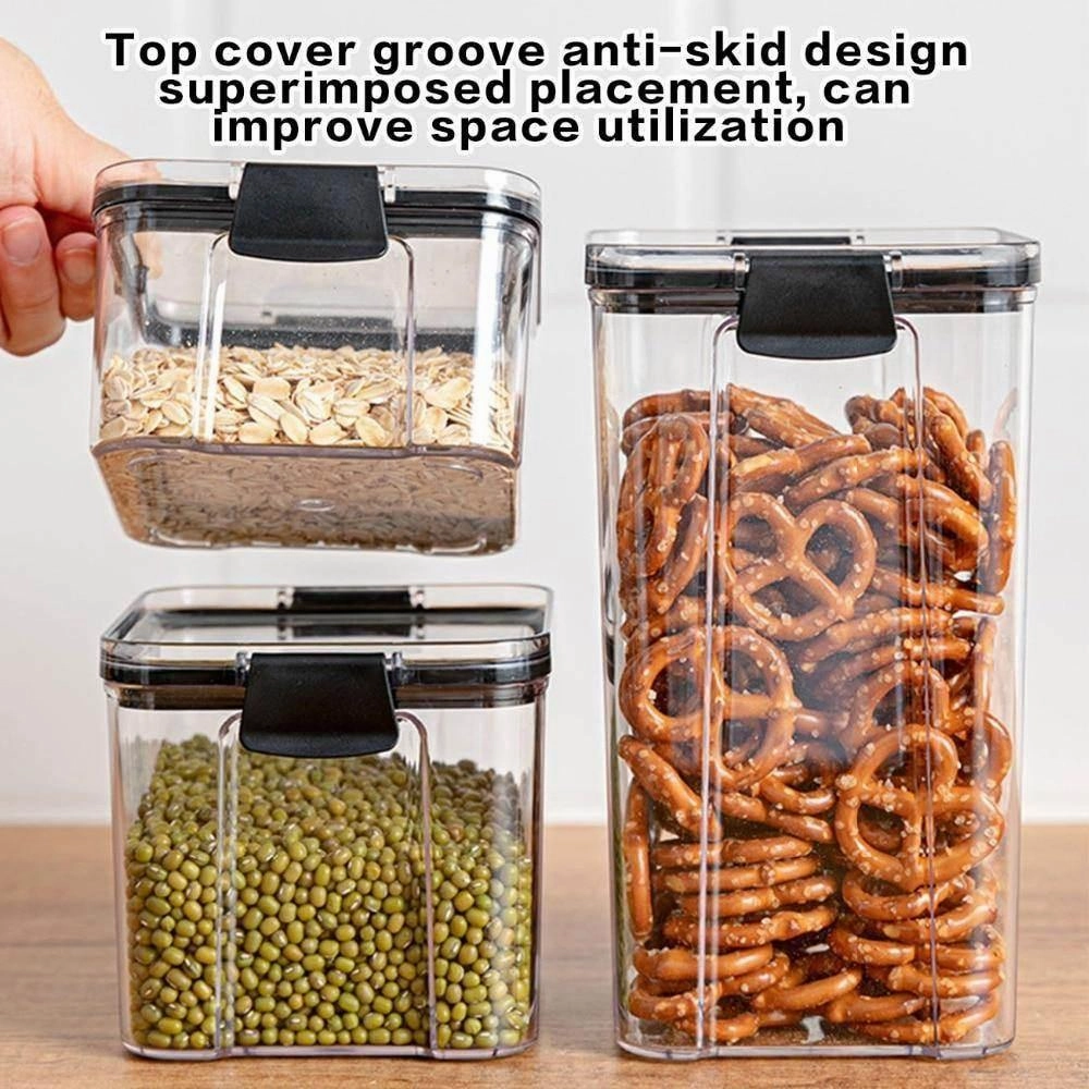 Transparent Grain Storage Container - Airtight Food Organizer
