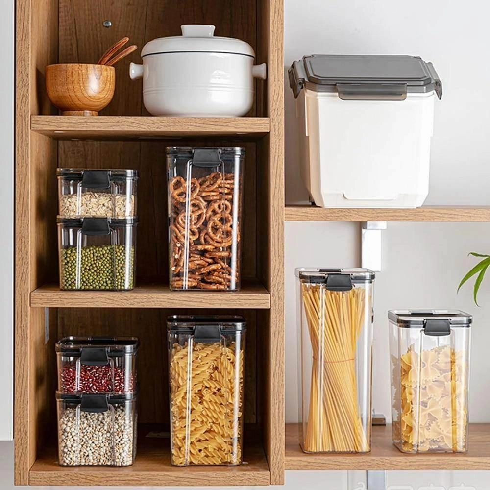 Transparent Grain Storage Container - Airtight Food Organizer