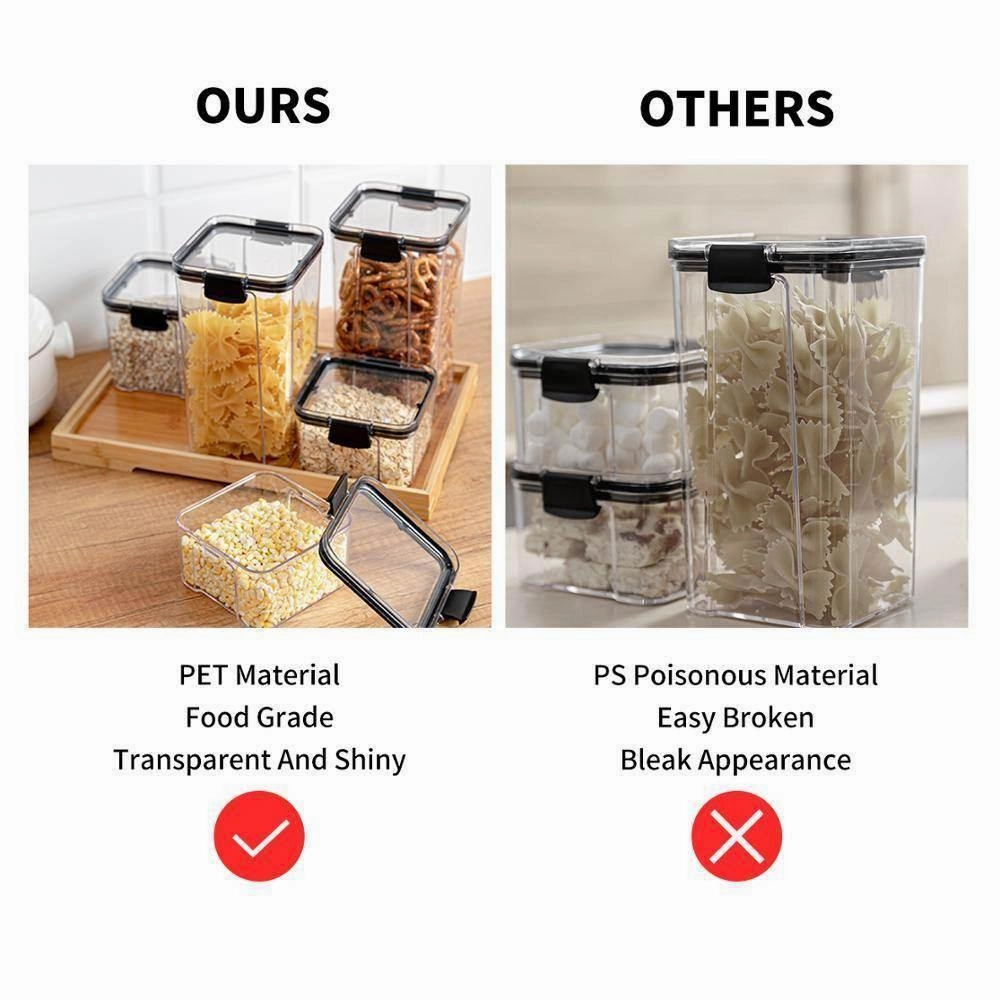 Transparent Grain Storage Container - Airtight Food Organizer