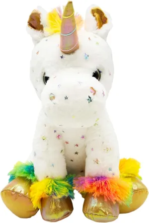 Treasure Cove K19169135 13.5" Stuffed Unicorn Plush Toy Mythical Critter Gift Playtime, Assorted