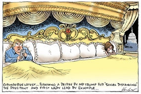Trumps safe distancing | Covid 19 Cartoon