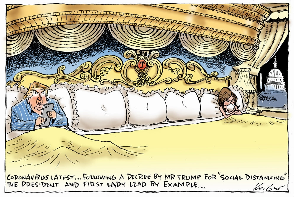 Trumps safe distancing | Covid 19 Cartoon