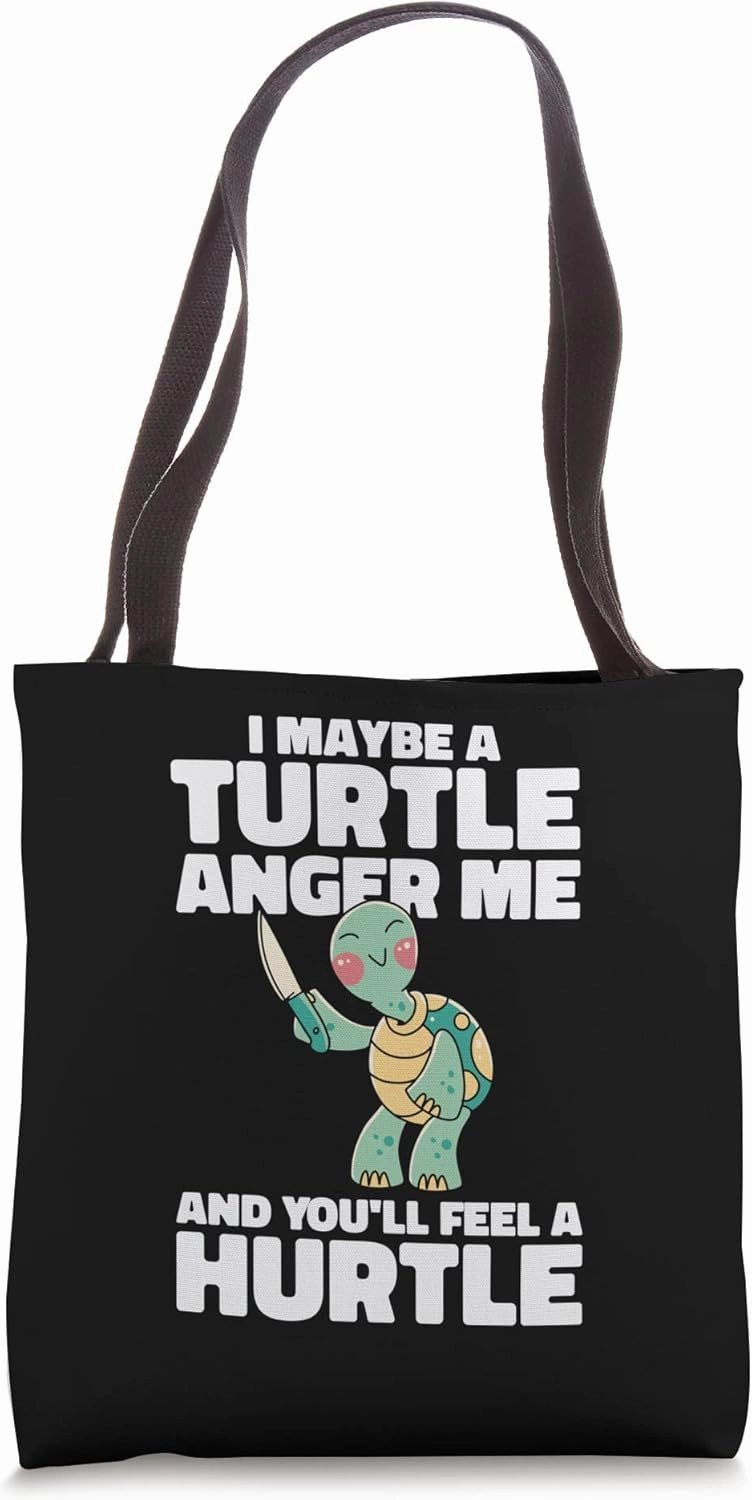Turtle Reptile Mean Turtle Lover Aquatic Animal Pet Tote Bag