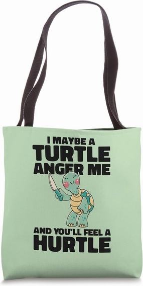 Turtle Reptile Nature Mean Turtle Lover Aquatic Animal Pet Tote Bag