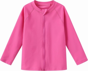 Ubestyle Boys and Girls UPF 50  Long Sleeve Zip Rash Guard Swim Shirt Top Baby Toddler Swimsuits Sun Protection