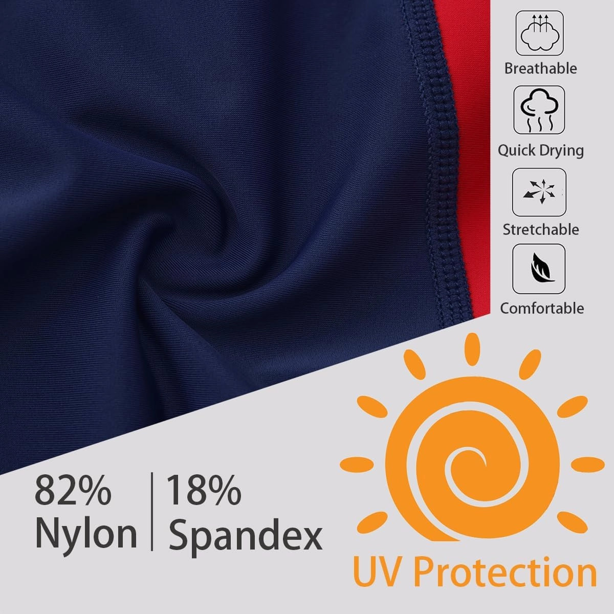 Ubestyle UPF 50  Men's Active Surfing Water Leggings Swim Pants Swim Tights Beach Pants Sun Protective