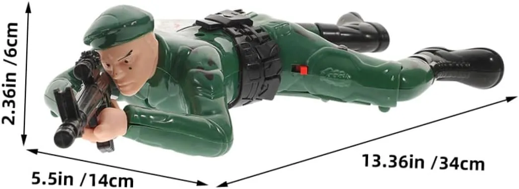 UPKOCH 2pcs Crawling Soldiers Figurines Interactive Army Action Figures for Boys Early Learning Crawling Plaything Unique Design for Family Bonding and Developmental Growth