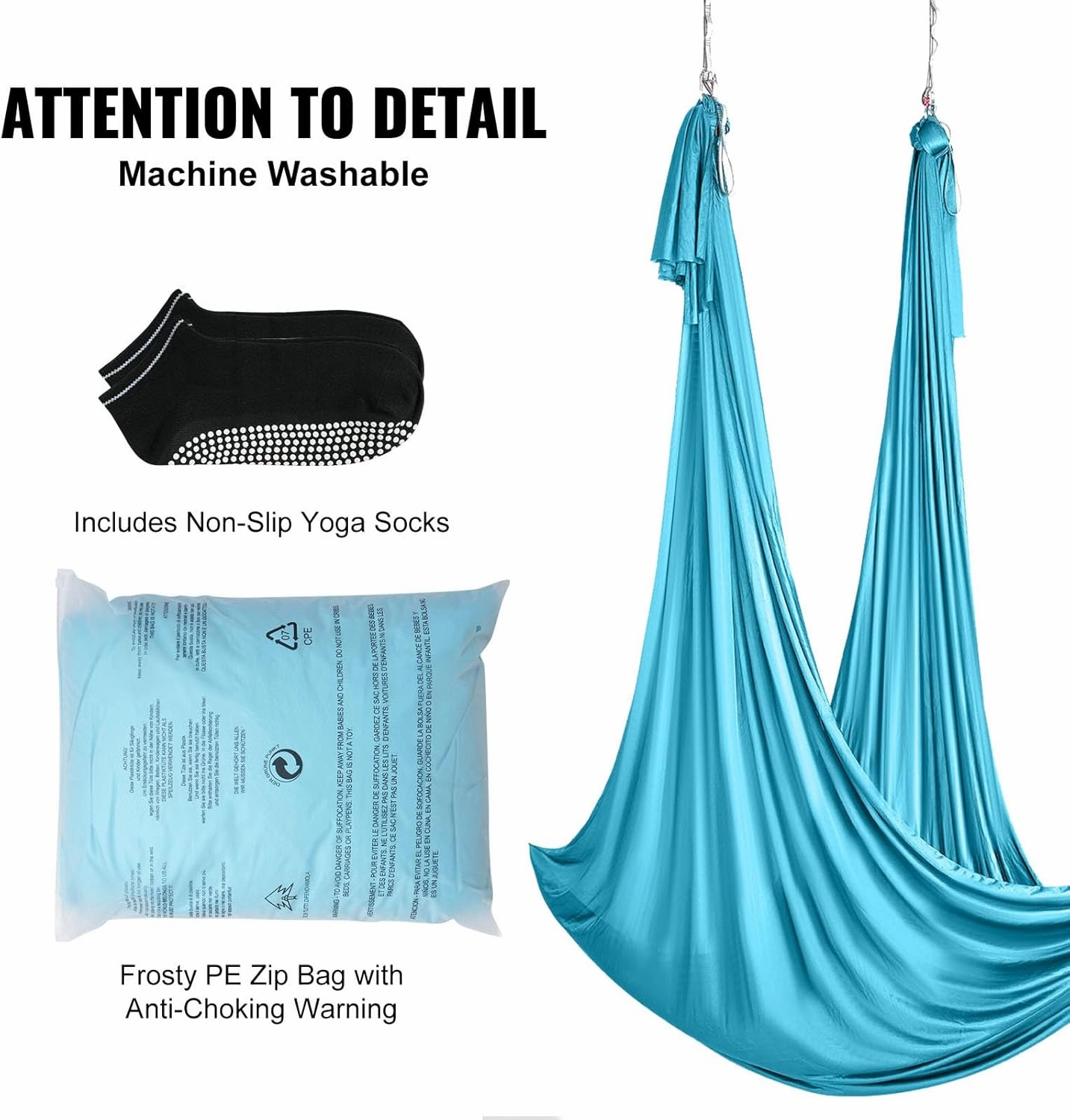 VEVOR Aerial Yoga Hammock & Swing, 4.4 Yards, Yoga Starter Kit with 100gsm Nylon Fabric, Full Rigging Hardware and Easy Set-up Guide, Antigravity Flying for All Levels Fitness Bodybuilding, Purple