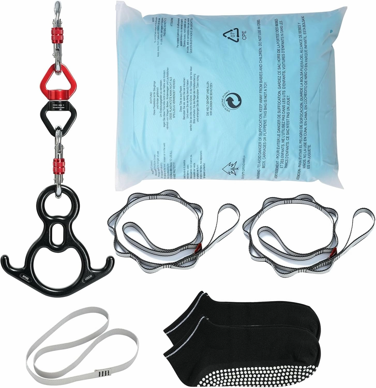 VEVOR Aerial Yoga Hammock & Swing, 4.4 Yards, Yoga Starter Kit with 100gsm Nylon Fabric, Full Rigging Hardware and Easy Set-up Guide, Antigravity Flying for All Levels Fitness Bodybuilding, Purple