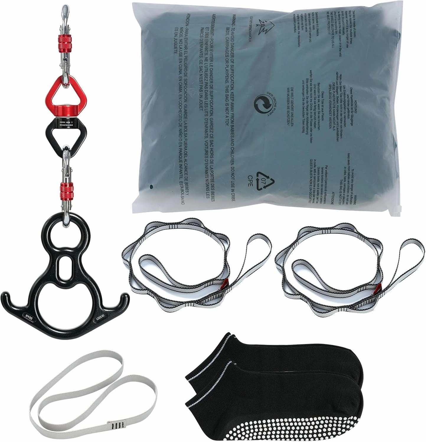 VEVOR Aerial Yoga Hammock & Swing, 4.4 Yards, Yoga Starter Kit with 100gsm Nylon Fabric, Full Rigging Hardware and Easy Set-up Guide, Antigravity Flying for All Levels Fitness Bodybuilding, Purple