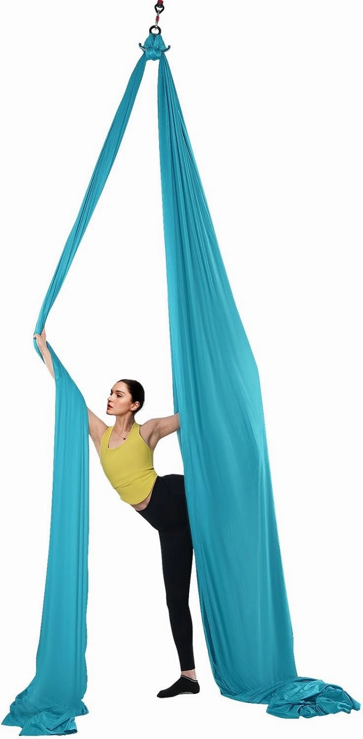 VEVOR Aerial Yoga Hammock & Swing, 4.4 Yards, Yoga Starter Kit with 100gsm Nylon Fabric, Full Rigging Hardware and Easy Set-up Guide, Antigravity Flying for All Levels Fitness Bodybuilding, Purple