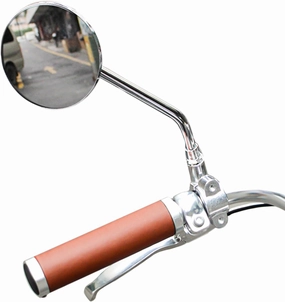 Vintage Bike Mirror Metal bicycle mirrors for handlebars Rearview Mirror Cruiser Bike Mirror Electric Bike mirror Side Mirror Galvanized Steel Frame for The Retro Bike Parts