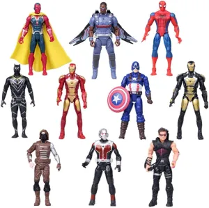 Visent 11pcs Figures Set - Galaxy Heroes and Classic Heroes Action Figures Toys Pieces 5-inch Toys PVC Cake Toppers Gifts Decoration