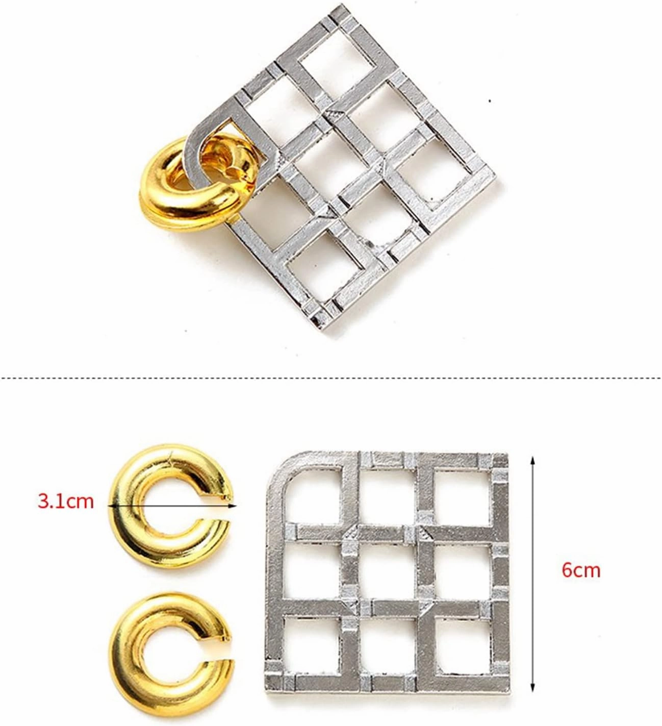 VolksRose 15pcs Brain Teaser Puzzles, Metal Wire Puzzles Set, Mind Smart Game IQ Challenge Puzzle Games, Educational IQ Test Unlock Interlocking Toy Lock Puzzles Gift for Adults Teenagers