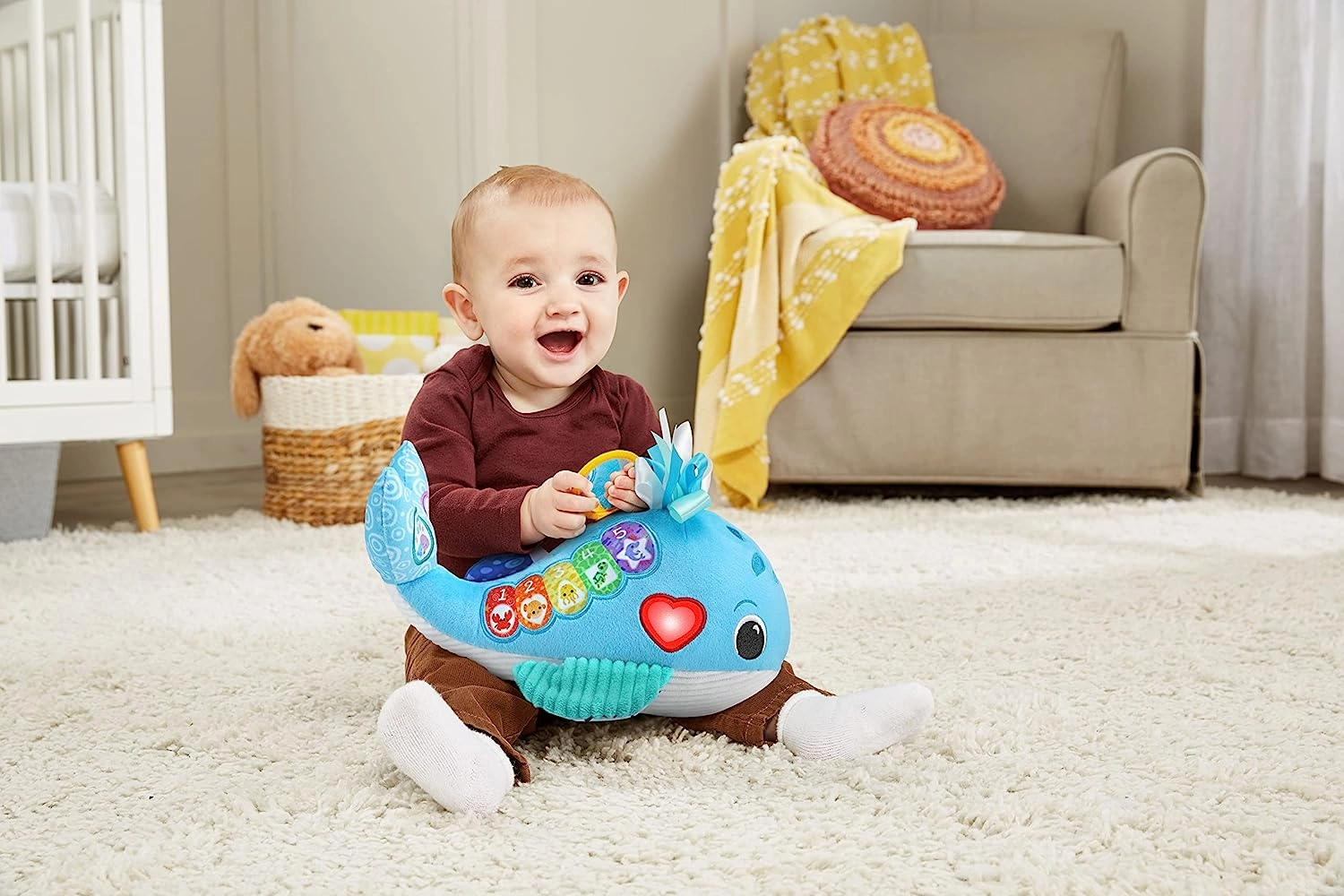 VTech Baby Snuggly Sounds Whale - Sensory Toy with Lights & Music