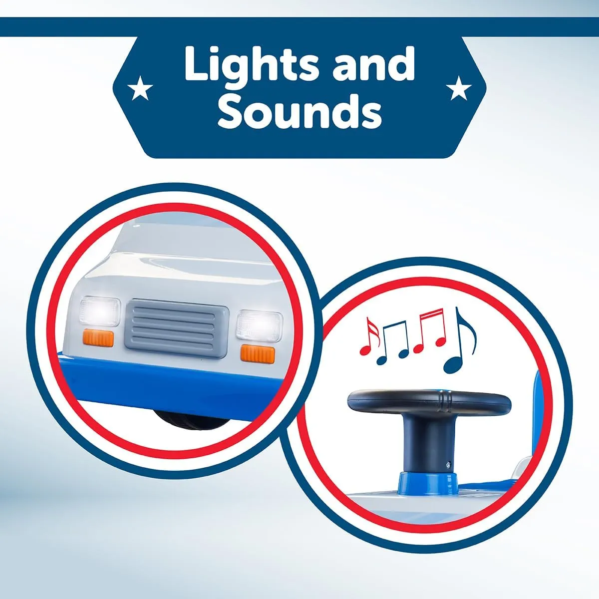 WADDLE USPS Mail Truck Toddler Ride on Toys - Foot to Floor, Lights, Sounds, Interactive Toys, Includes Postal Box, 2 Envelopes, Toddler Toys, Easy Assembly, Durable Quality, Up to 44 lbs