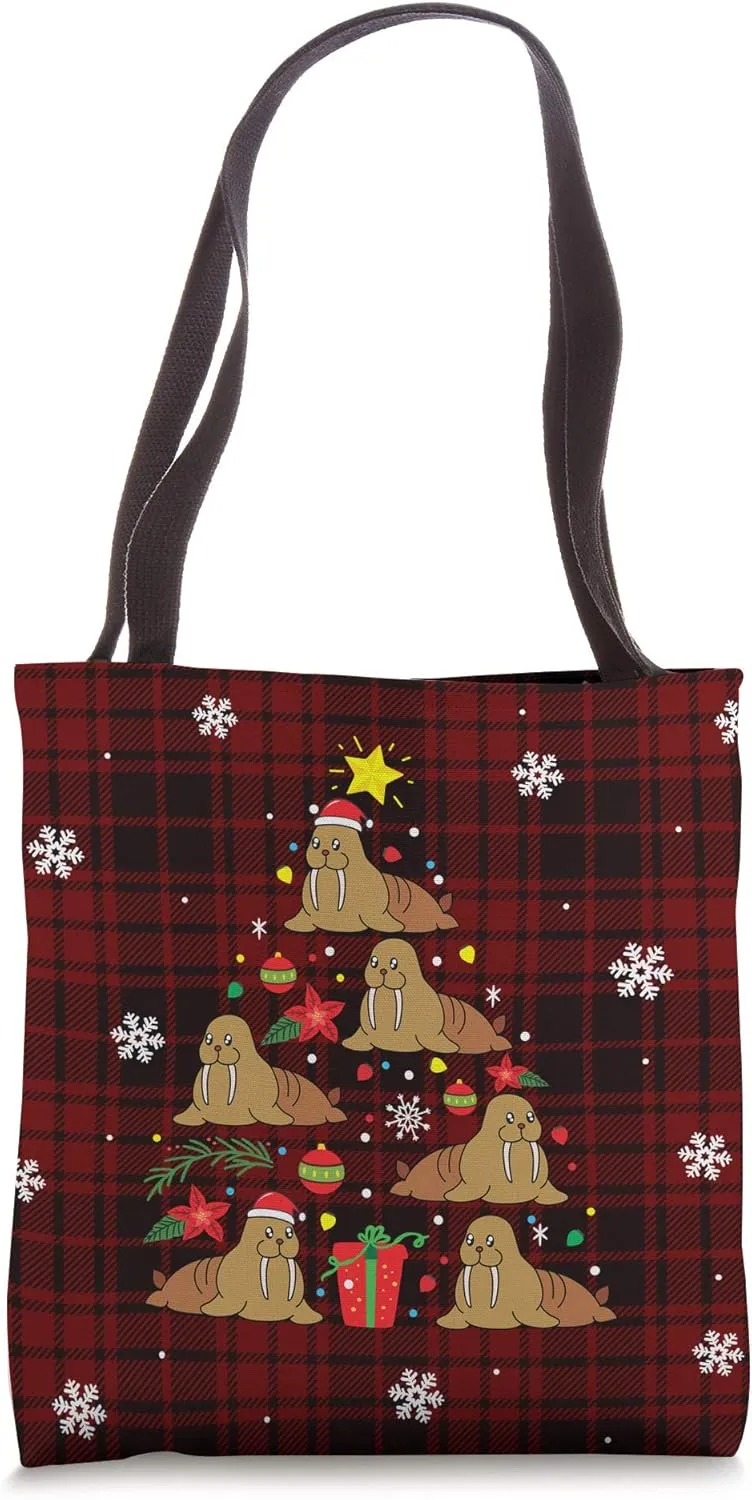 Walrus Christmas Ornament Tree Pet Funny Gift Tote Bag