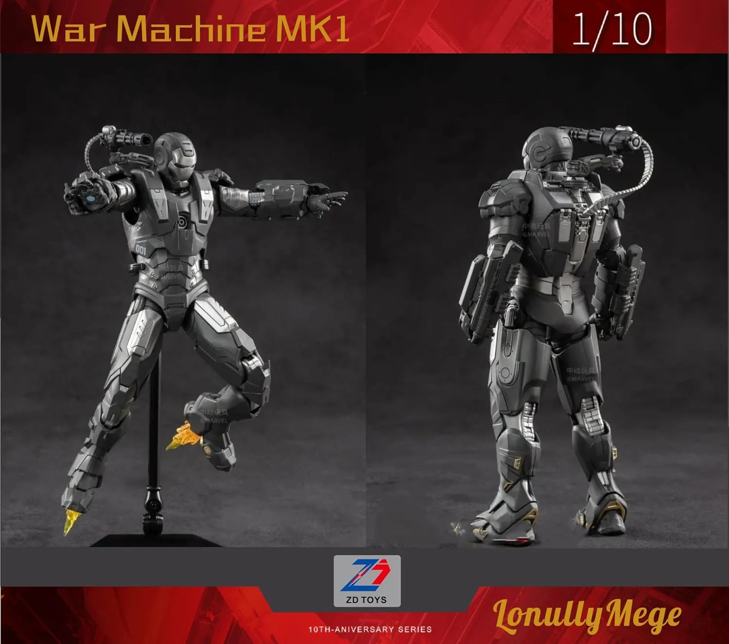 War Machine Mark1 Action Figure-2022 New Released 7 Inch Deluxe Painting Exquisite Collection Movable Model Toys (War Machine Mark1)