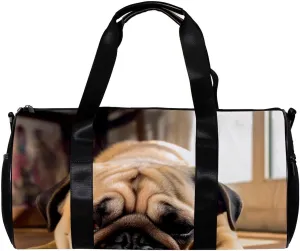 Weekender Travel Bag,Small Gym Bag,Bulldog Cute Pet Dog,Gym Duffle Bag