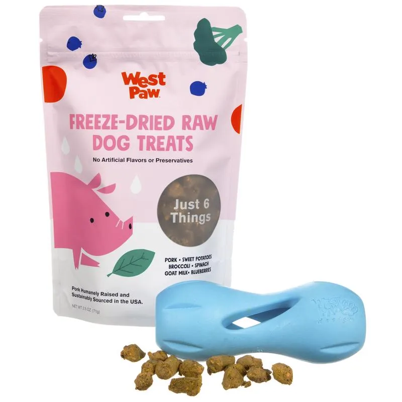 West Paw Zogoflex Green Plastic Qwizl Dog Treat Toy/Dispenser Large in. 1 pk