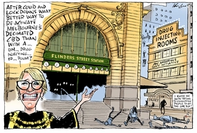 What a Great Place for a Drug Injecting Centre! | Australian Political Cartoon