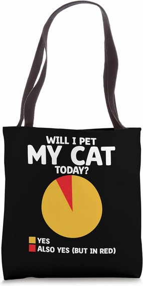 Will I Pet My Cat Today Cat Lover Feline Pet Meow Love Cats Tote Bag