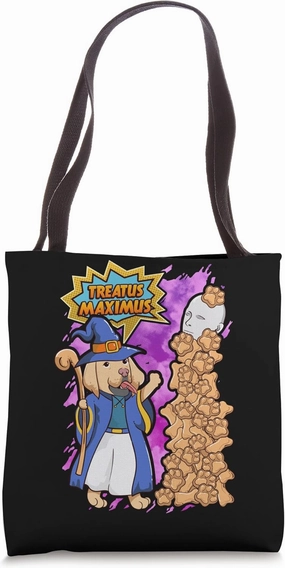 Wizard Dog Labrador Retriever Wand Magic Spell Fantasy Mage Tote Bag