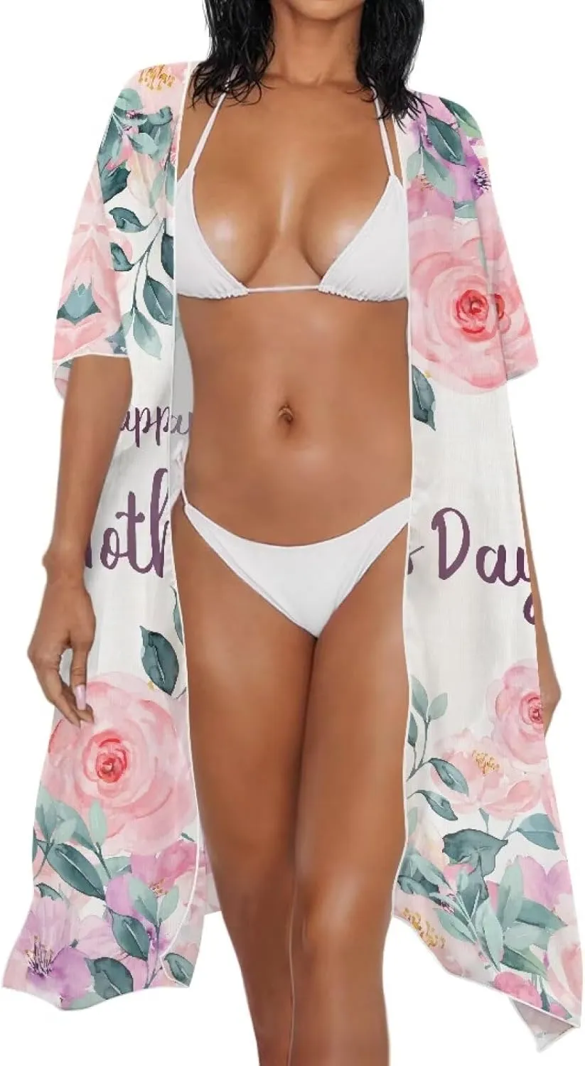 Women Swimsuit Set Kimono 3 Piece Swimsuit Cover Ups Plus Size String Bikini Pool Party Outfits