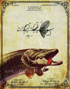 Wooden Jigsaw Puzzles for Adults 500 Pieces Fishing Lure Muskie Fish Club Office Jigsaw Puzzles for Adults and Kids Development Toys Games Toys Gift