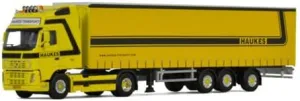 WSI for Volvo FH 2 Globetrotter XL 4X2 CURTAINSIDE Trailer TRIDEC HAUKES 1/50 DIECAST Truck Pre-Built Model