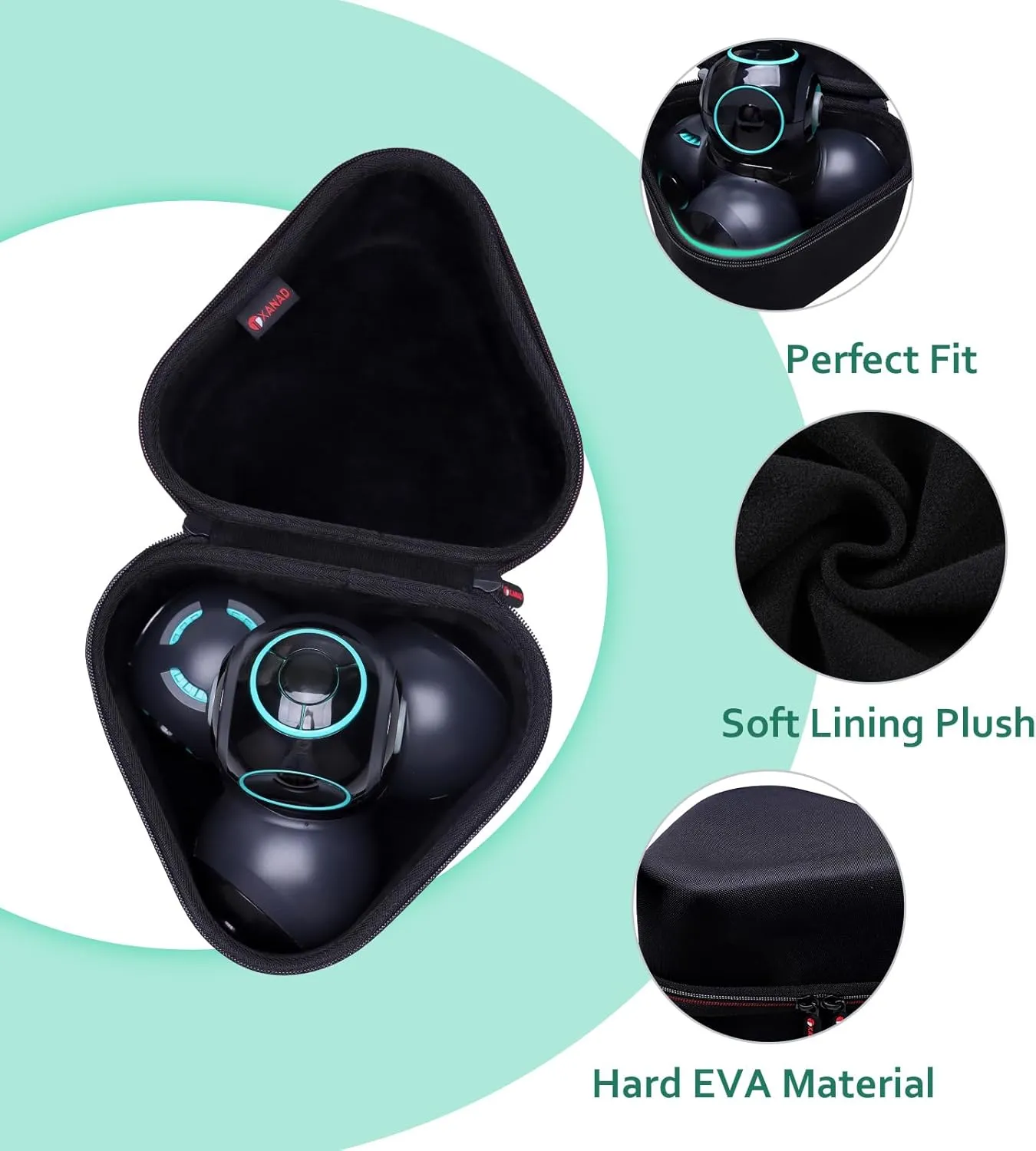 XANAD Hard Carrying Case for Wonder Workshop Dash Robot or Cue Coding Robot - Travel Storage Protective Bag Black