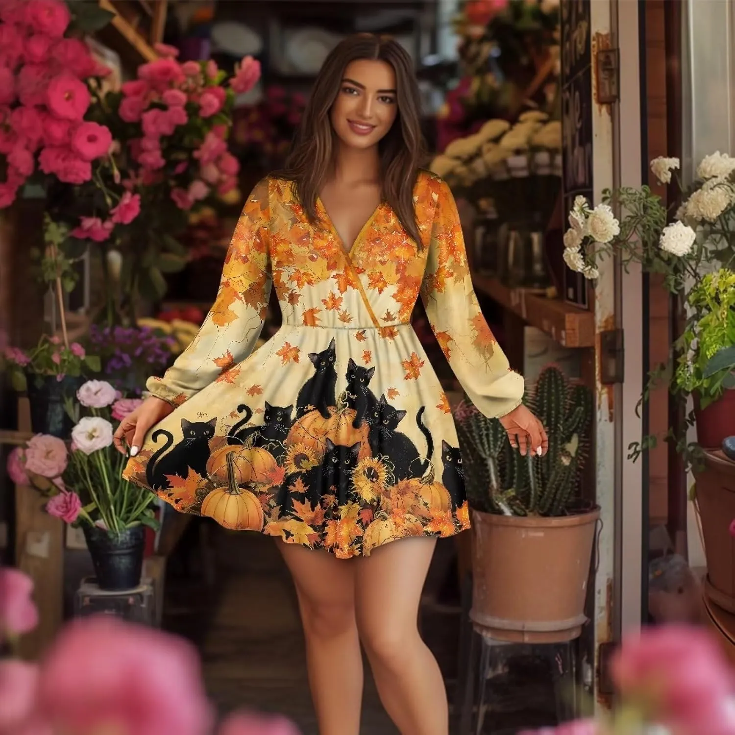 YEXIATODO Midi Dresses for Women 2024 Tunic Dress Empire Waist Maxi Dress Office Dresses for Women Classy Dress,S-2XL