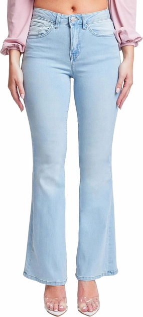 YMI Women's Junior Classic High Rise Flare Jean-Regular Inseam
