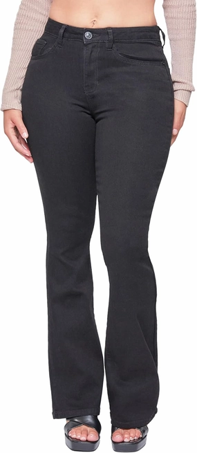 YMI Women's Tall Size Junior Classic High Rise Flare Jean-Long Inseam